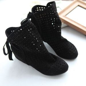 Inner Height Girls Summer Roman Sandals Back Lace-up Shoes