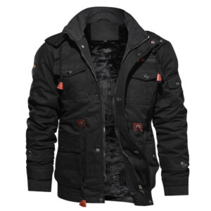 Men's Detachable Hooded Plus Velvet Thick Washed Jacket Plus Size Casual Jacket