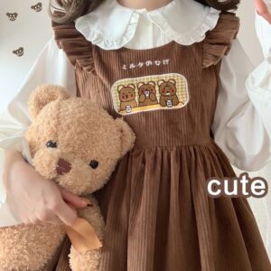 Inside Doll Collar Shirt Long Sleeve Big Lapel College Jk Shirt Cute
