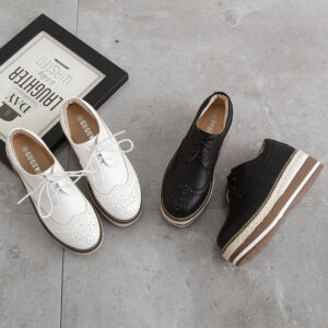Lun Thick-soled Round Toe Mid-heel Women's Platform Platform